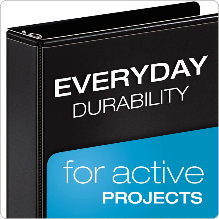 Image of Cardinal® Performer Clearvue Slant-D Ring Binder, 3 Rings, 4" Capacity, 11 X 8.5, Black