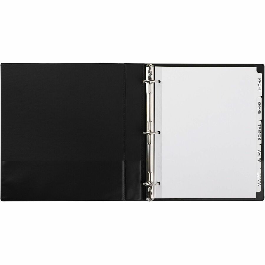 Image of Avery® Print and Apply Index Maker Clear Label Dividers, 5-Tab, White Tabs, 11 x 8.5, White, 50 Sets