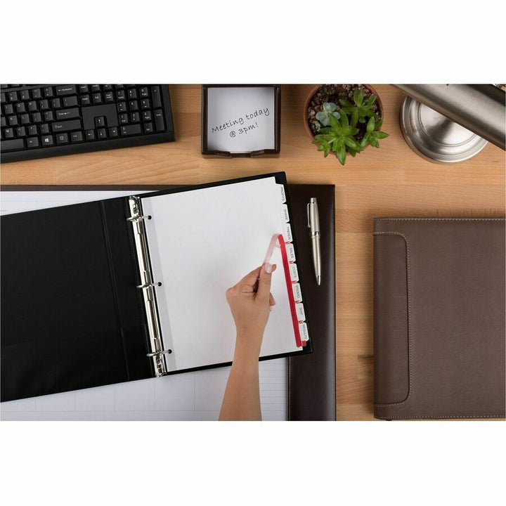 Image of Avery® Print and Apply Index Maker Clear Label Dividers, 8-Tab, 11 x 8.5, White, 50 Sets
