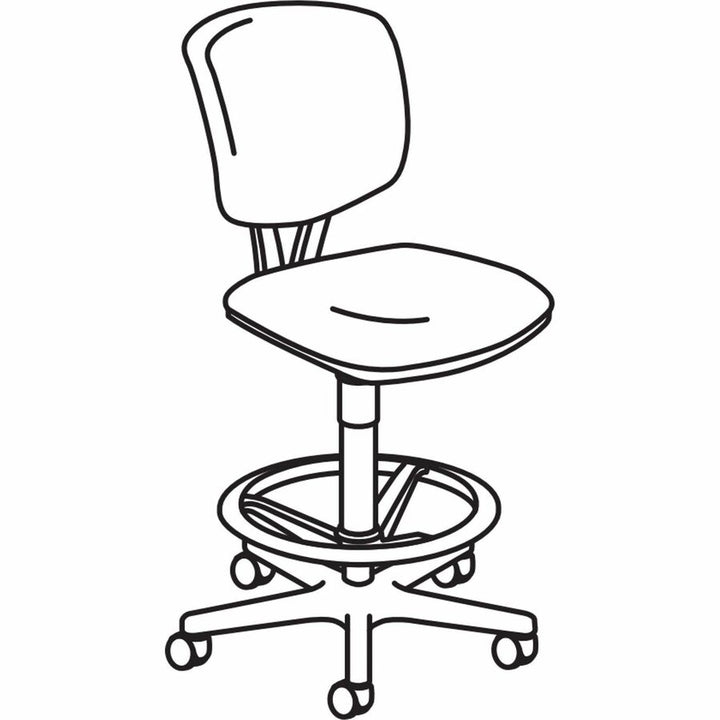 Image of HON® Volt Series Adjustable Task Stool, Supports Up To 275 Lb, 22.88" To 32.38" Seat Height, Black