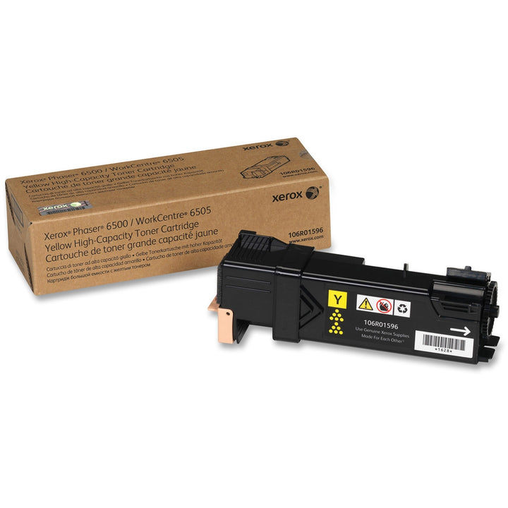 Image of Xerox® 106r01596 High-Yield Toner, 2,500 Page-Yield, Yellow