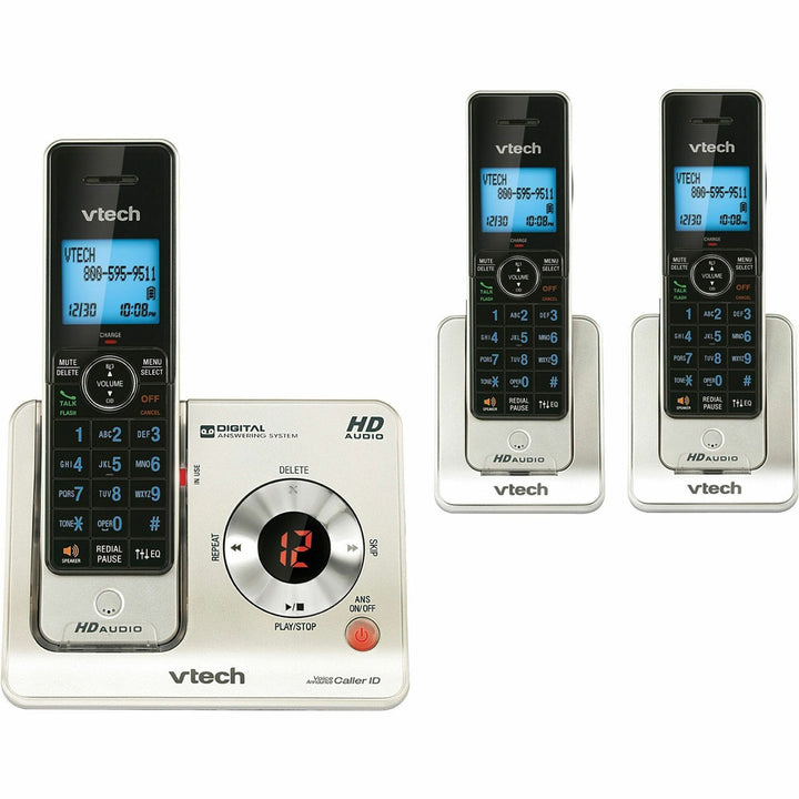 Image of Vtech® Ls6425-3 Dect 6.0 Cordless Voice Announce Answering System