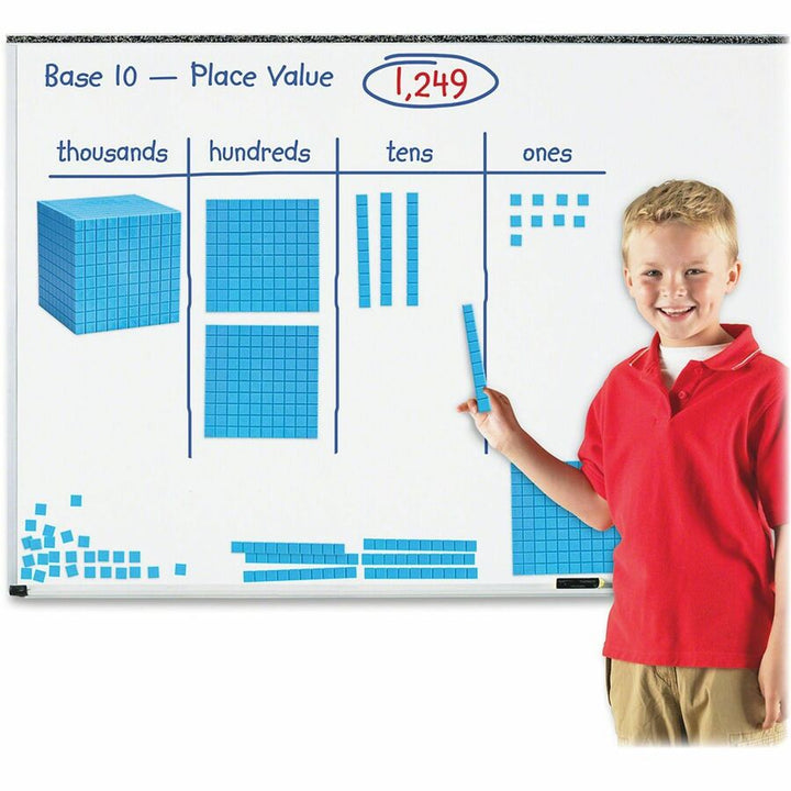 Image of Learning Resources Giant Magnetic Base Ten Set, 131Pcs, 6-3/4"x6-3/4", BE