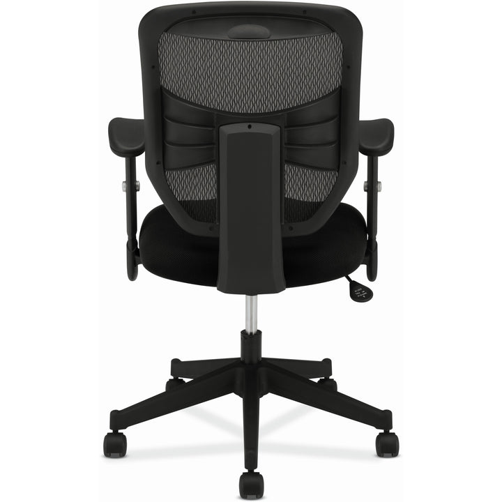 Image of HON® Vl531 Mesh High-Back Task Chair With Adjustable Arms, Supports Up To 250 Lb, 18" To 22" Seat Height, Black
