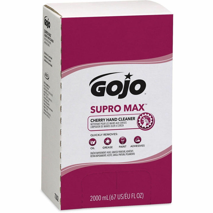 Image of Gojo® 7282-04 Supro Max Hand Cleaner, Cherry Scent, 2.11 quart, Adhesive Remover, Soil Remover, Hand, Tan, 1 Each
