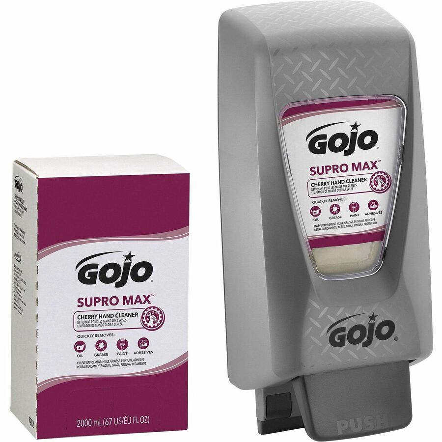 Image of Gojo® 7282-04 Supro Max Hand Cleaner, Cherry Scent, 2.11 quart, Adhesive Remover, Soil Remover, Hand, Tan, 1 Each