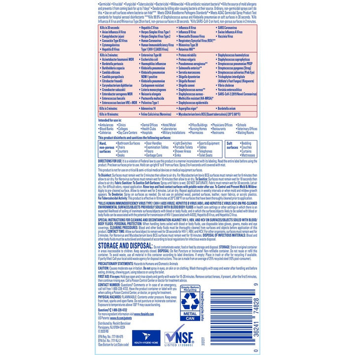Image of Professional Lysol 74828 Disinfectant Spray, 19 fl oz (0.6 quart), Crisp Linen Scent, Clear, 1 Each