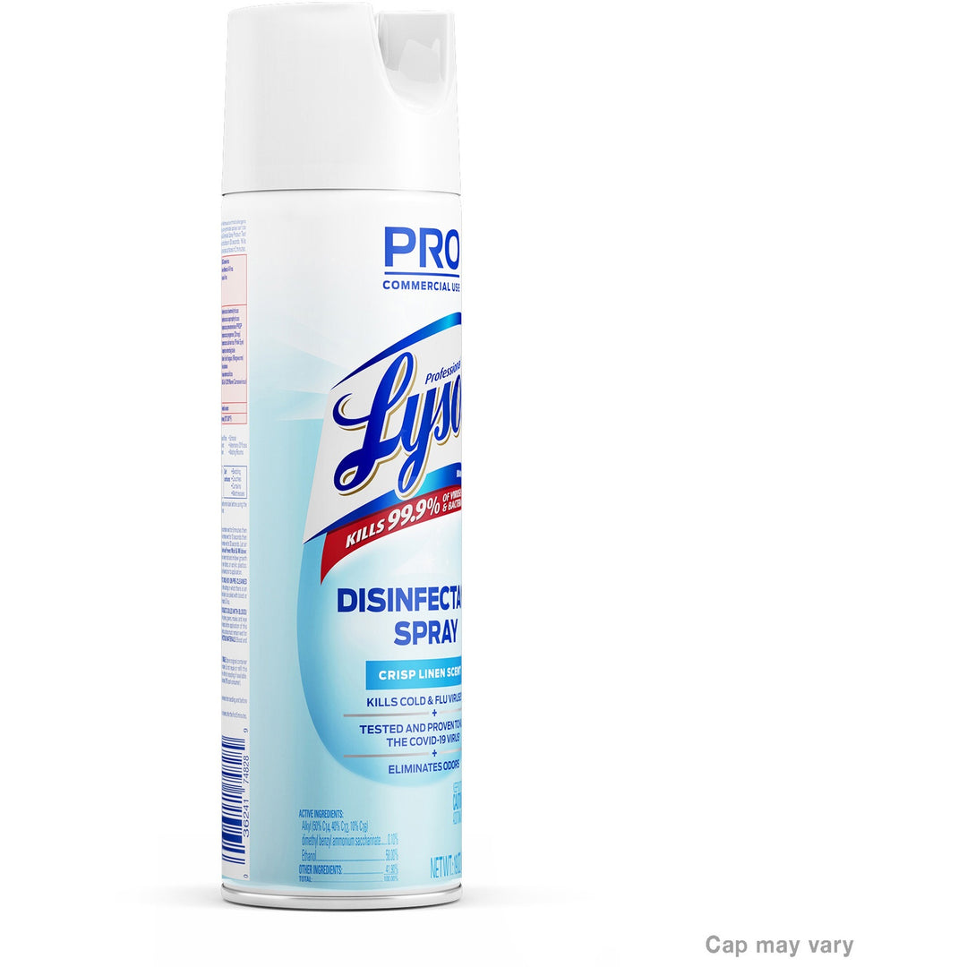 Image of Professional Lysol 74828 Disinfectant Spray, 19 fl oz (0.6 quart), Crisp Linen Scent, Clear, 1 Each
