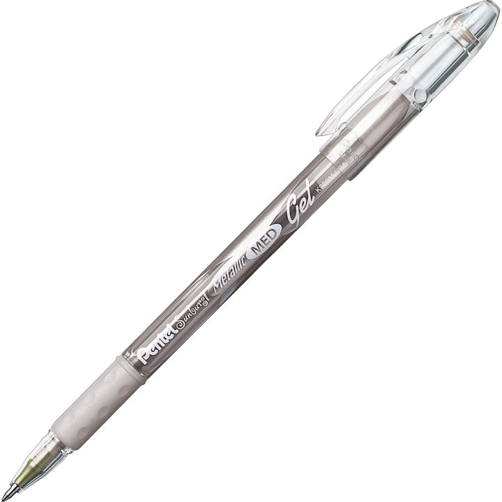 Image of Pentel® Gel Ink Pen, Roller Ball, Med Point, 2/PK, Gold/Silver