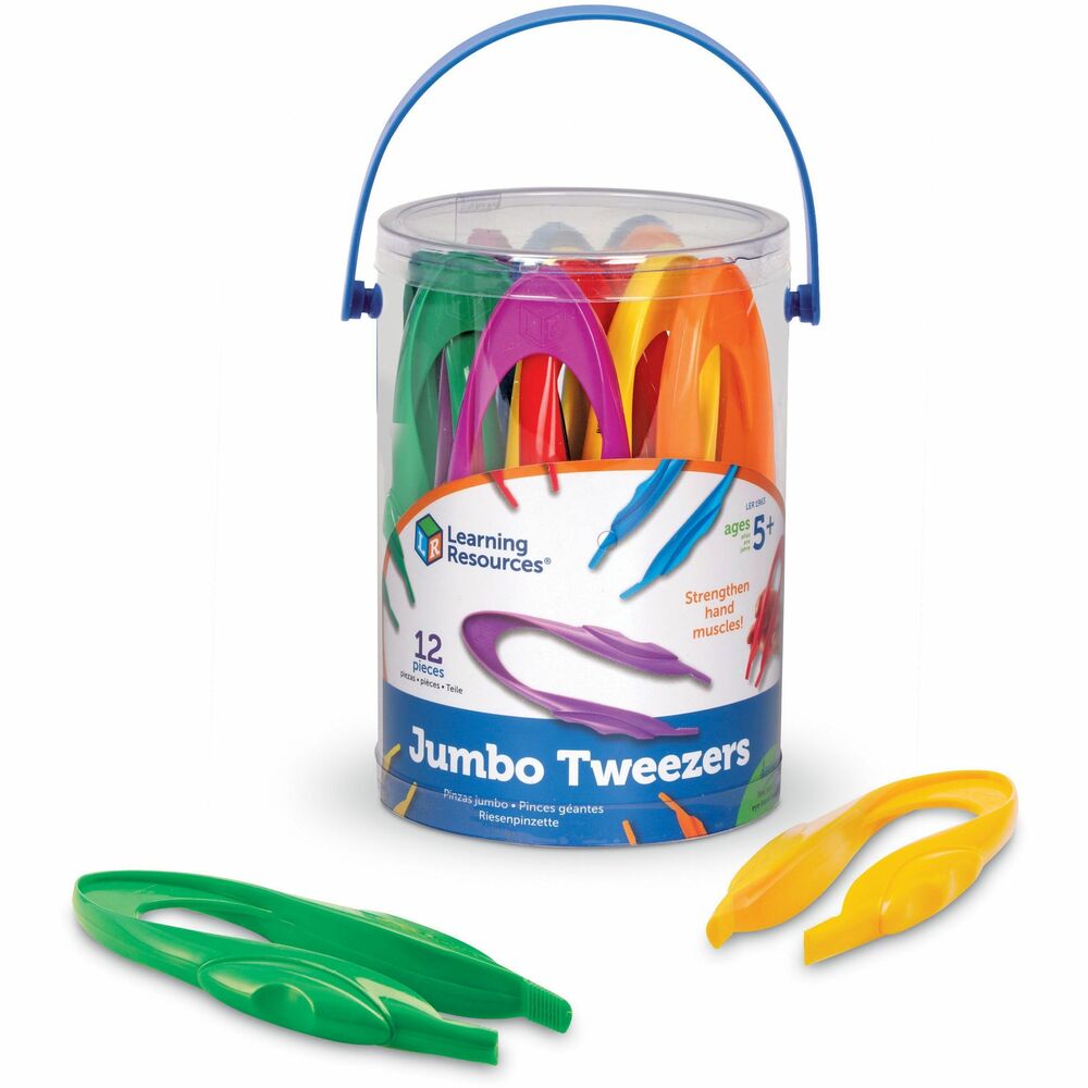 Image of Learning Resources Tweezers Set, Jumbo, 6 Colors, 12/ST, MI
