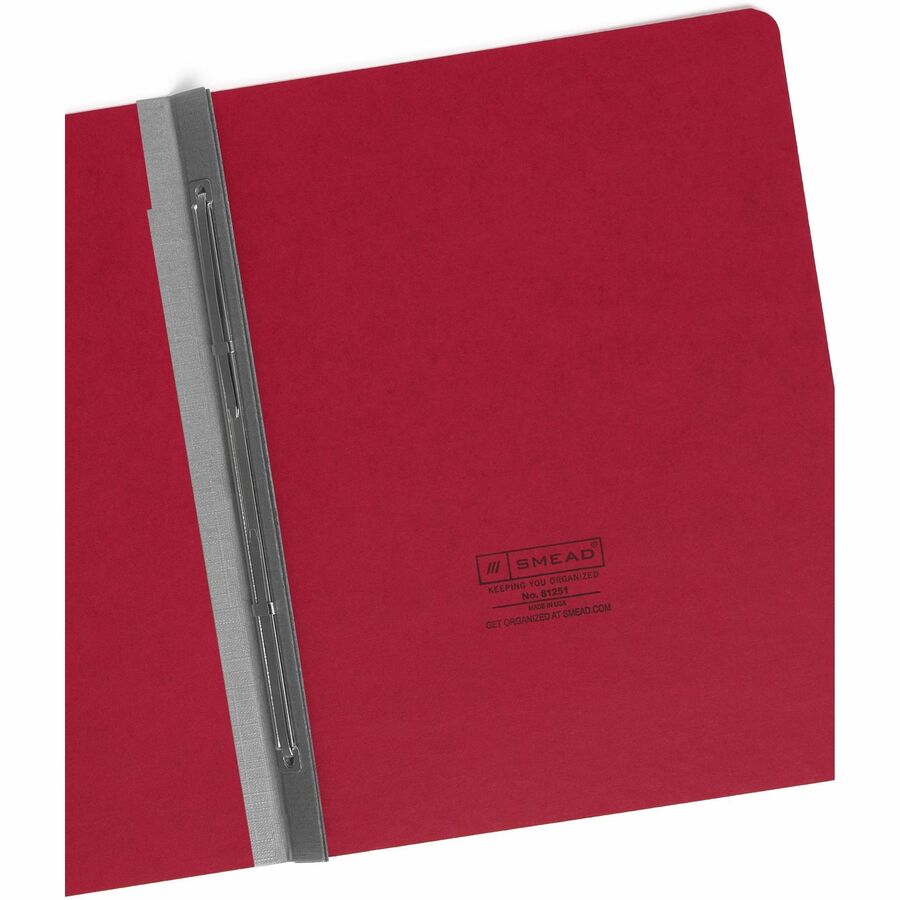 Image of Smead Report Cover, Pressboard, 3" Cap, 9-7/8"x12-3/8", Bright Red