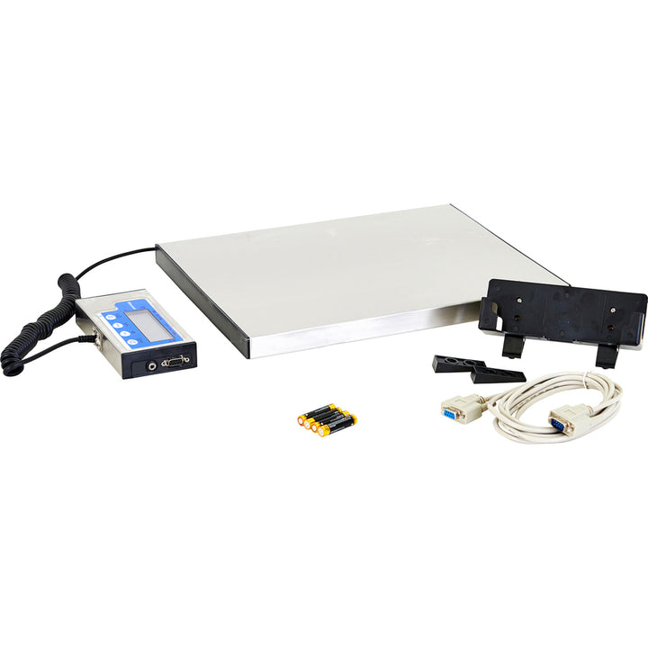 Image of Brecknell Portable Shipping Scale, LCD Display, 400lb, 15"x12", White
