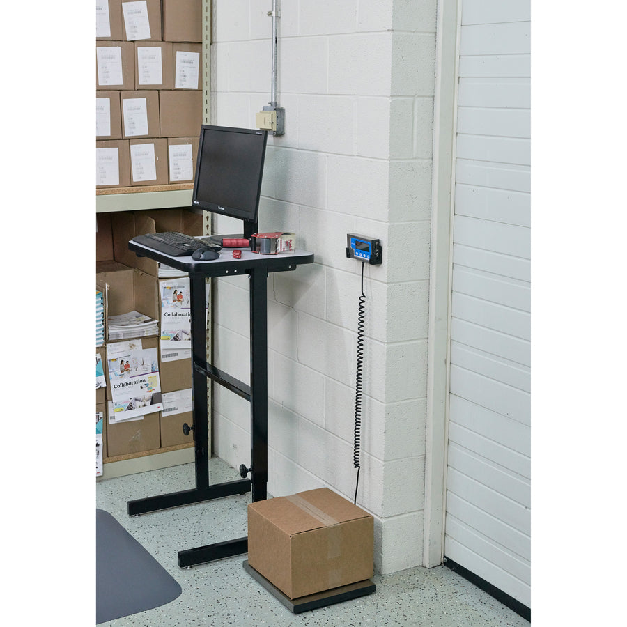 Image of Brecknell Portable Shipping Scale, LCD Display, 400lb, 15"x12", White