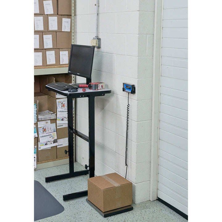 Image of Brecknell Portable Shipping Scale, LCD Display, 400lb, 15"x12", White