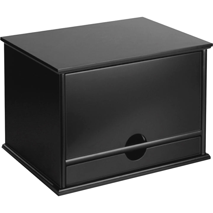 Image of Victor® Midnight Black Collection Desktop Organizer, 5 Compartments, MDF, 13.3 x 10.5 x 9.4, Black