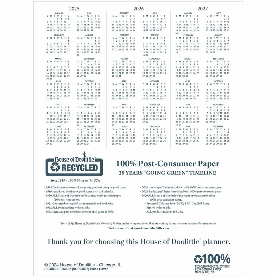 Image of House of Doolittle 260602 Compact Economy Monthly Planner