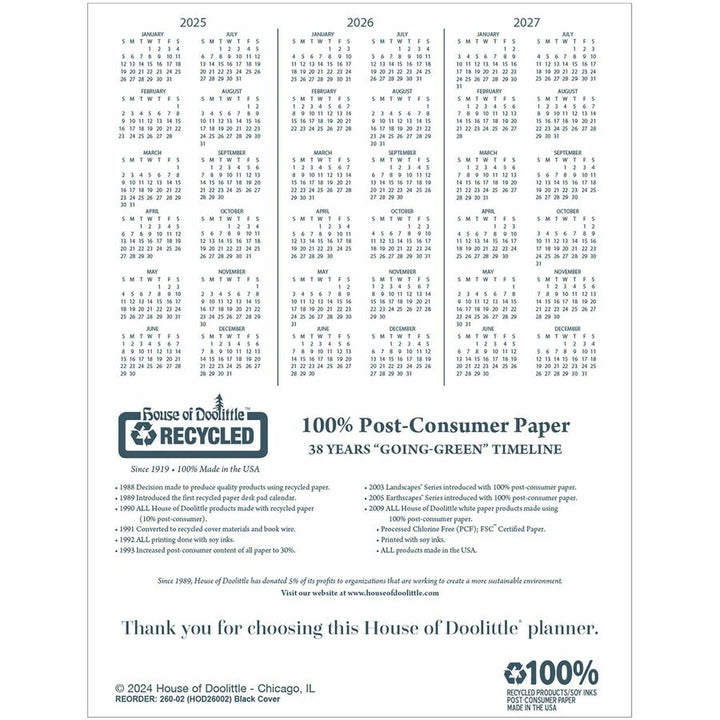 Image of House of Doolittle 260602 Compact Economy Monthly Planner