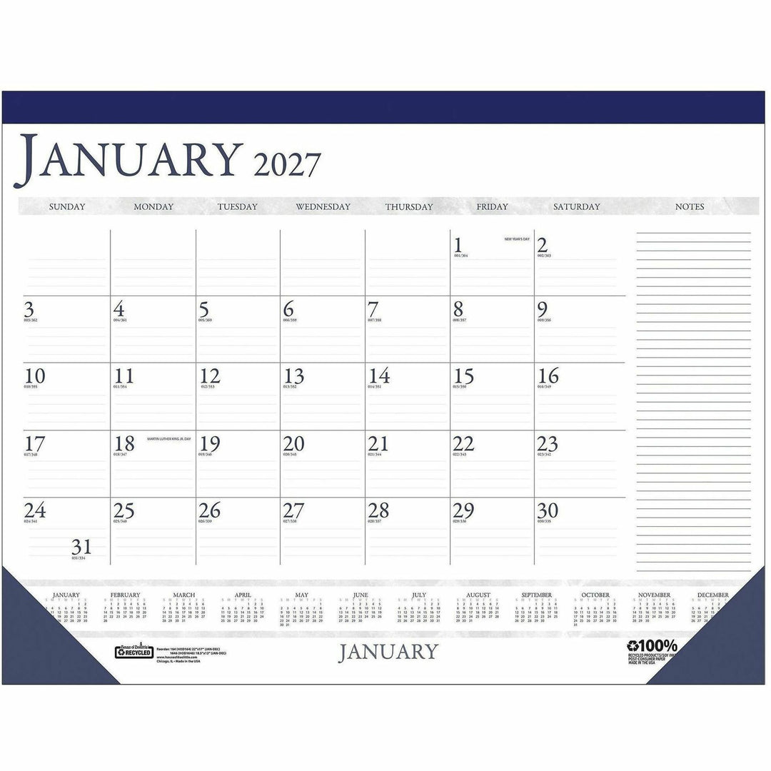 Image of House of Doolittle 1646 Small Blocks 12-Month Desk Pad