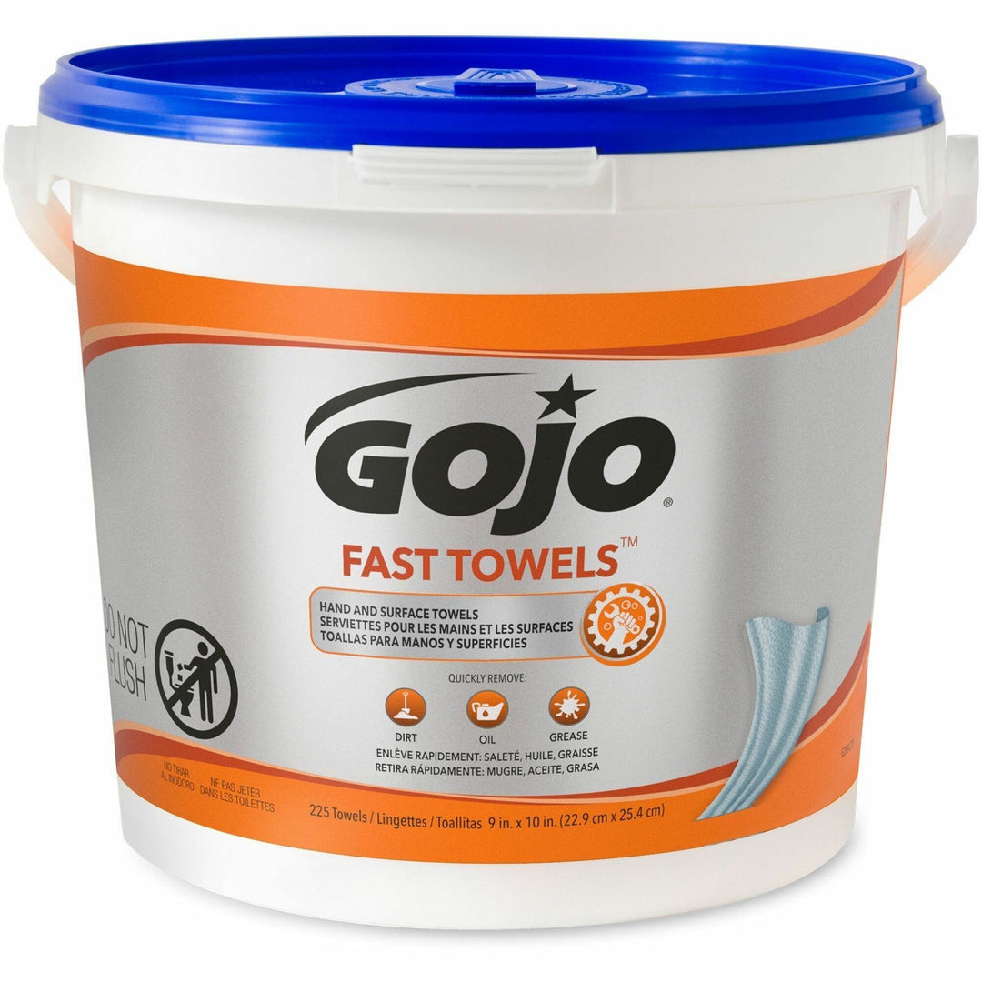 Image of GOJO® Hand Cleaning Towels, 9"x10", 225 Wipes/EA, White