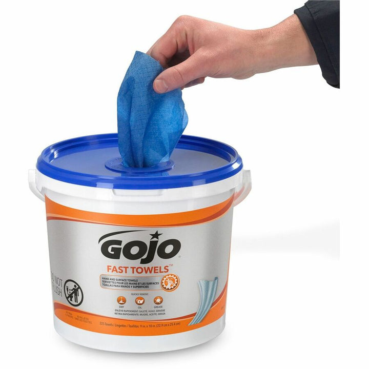 Image of GOJO® Hand Cleaning Towels, 9"x10", 225 Wipes/EA, White