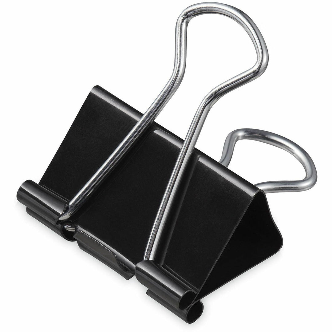 Image of Universal® Binder Clips, Mini, Black/Silver, 12/Box