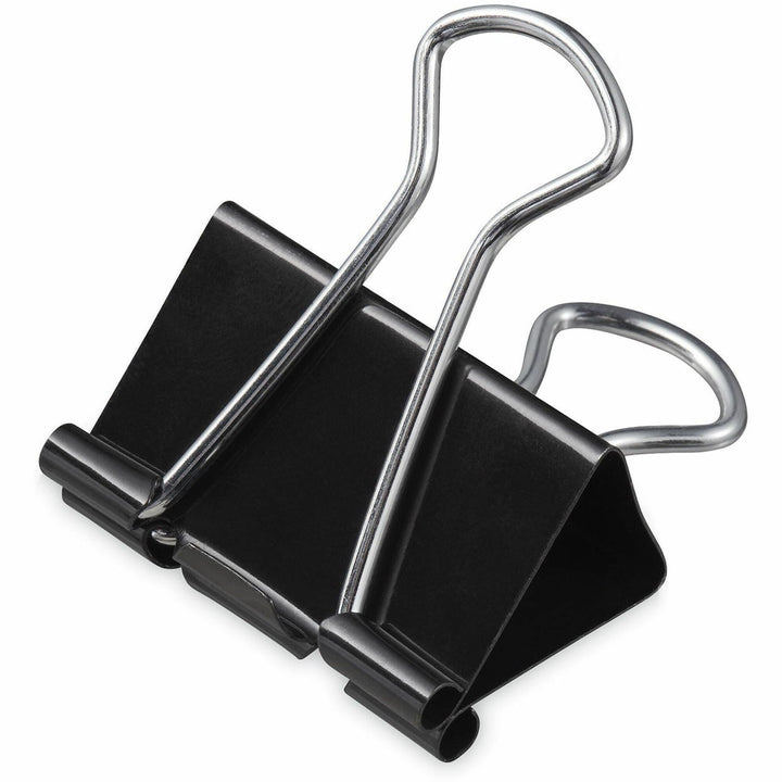 Image of Universal® Binder Clips, Mini, Black/Silver, 12/Box