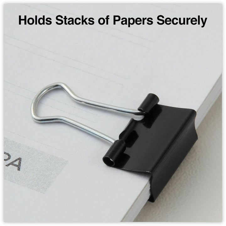Image of Universal® Binder Clips, Mini, Black/Silver, 12/Box