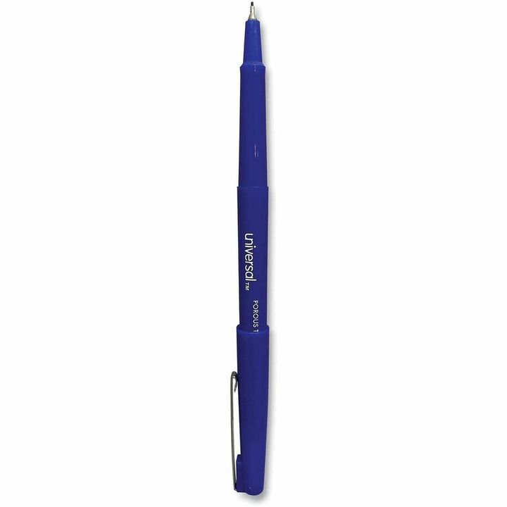 Image of Universal UNV50501 Porous Point Pen, Stick, Medium 0.7 mm, Blue Ink, Blue Barrel, Dozen