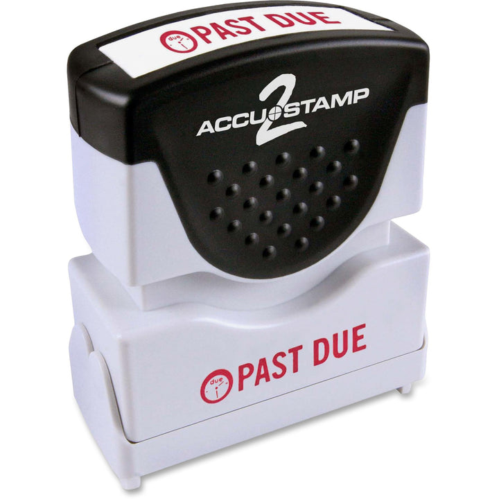 Image of ACCUSTAMP2® Pre-Inked Shutter Stamp, Red, PAST DUE, 1.63 x 0.5