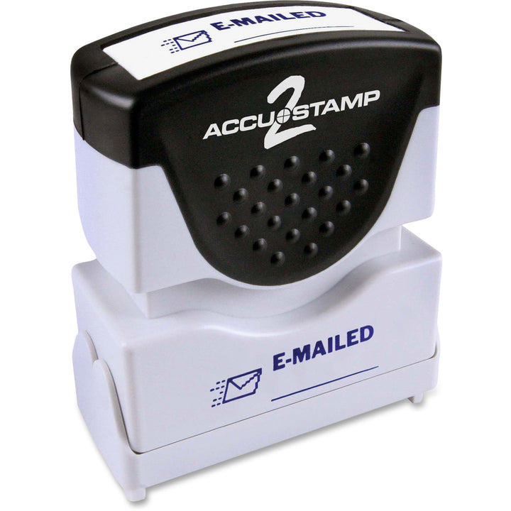 Image of ACCUSTAMP2® Pre-Inked Shutter Stamp, Blue, EMAILED, 1.63 x 0.5