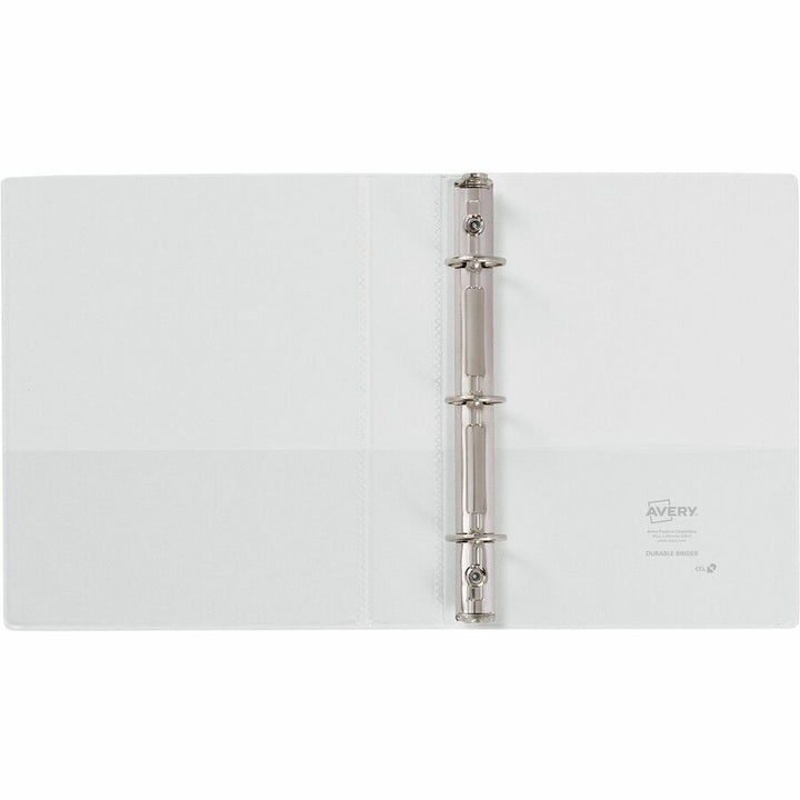 Image of Avery® Mini Size Durable View Binder With Round Rings, 3 Rings, 1" Capacity, 8.5 X 5.5, White