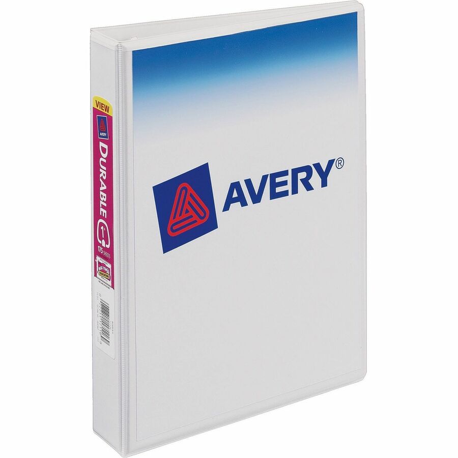 Image of Avery® Mini Size Durable View Binder With Round Rings, 3 Rings, 1" Capacity, 8.5 X 5.5, White