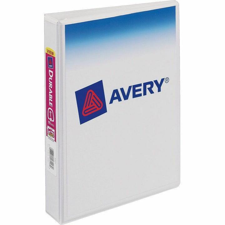 Image of Avery® Mini Size Durable View Binder With Round Rings, 3 Rings, 1" Capacity, 8.5 X 5.5, White