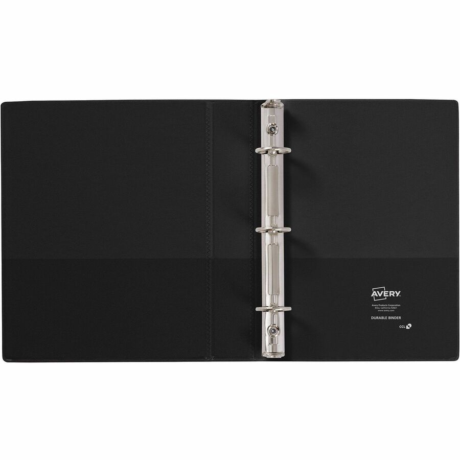 Image of Avery® Mini Size Durable View Binder With Round Rings, 3 Rings, 1" Capacity, 8.5 X 5.5, Black
