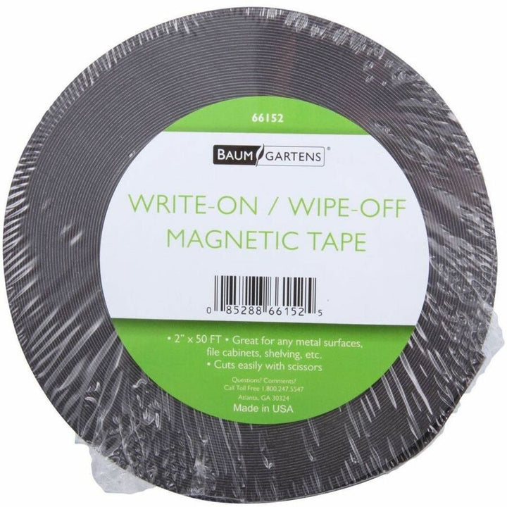 Image of Baumgartens® Magnetic Labeling Tape, 2"x50' Roll, White