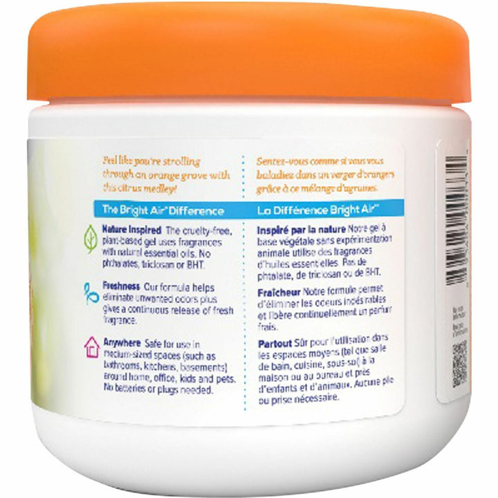 Image of Bright Air 900013 Super Odor Eliminator Air Freshener, 14 oz, Mandarin Orange, Fresh Lemon, 90 Day, 1 Each