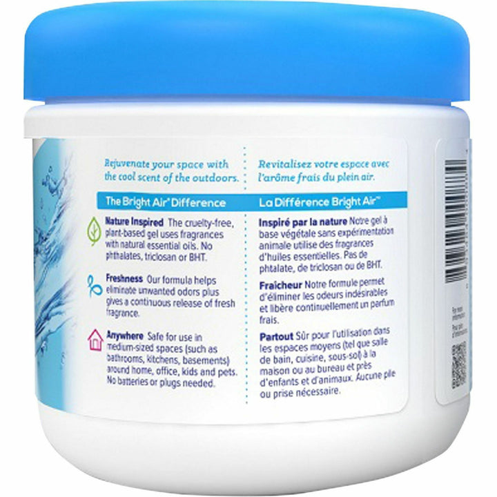 Image of Bright Air 900090 Super Odor Eliminator Air Freshener, Gel, 450 ft?, 14 fl oz (0.4 quart), Cool, Clean, 90 Day, 1 Each