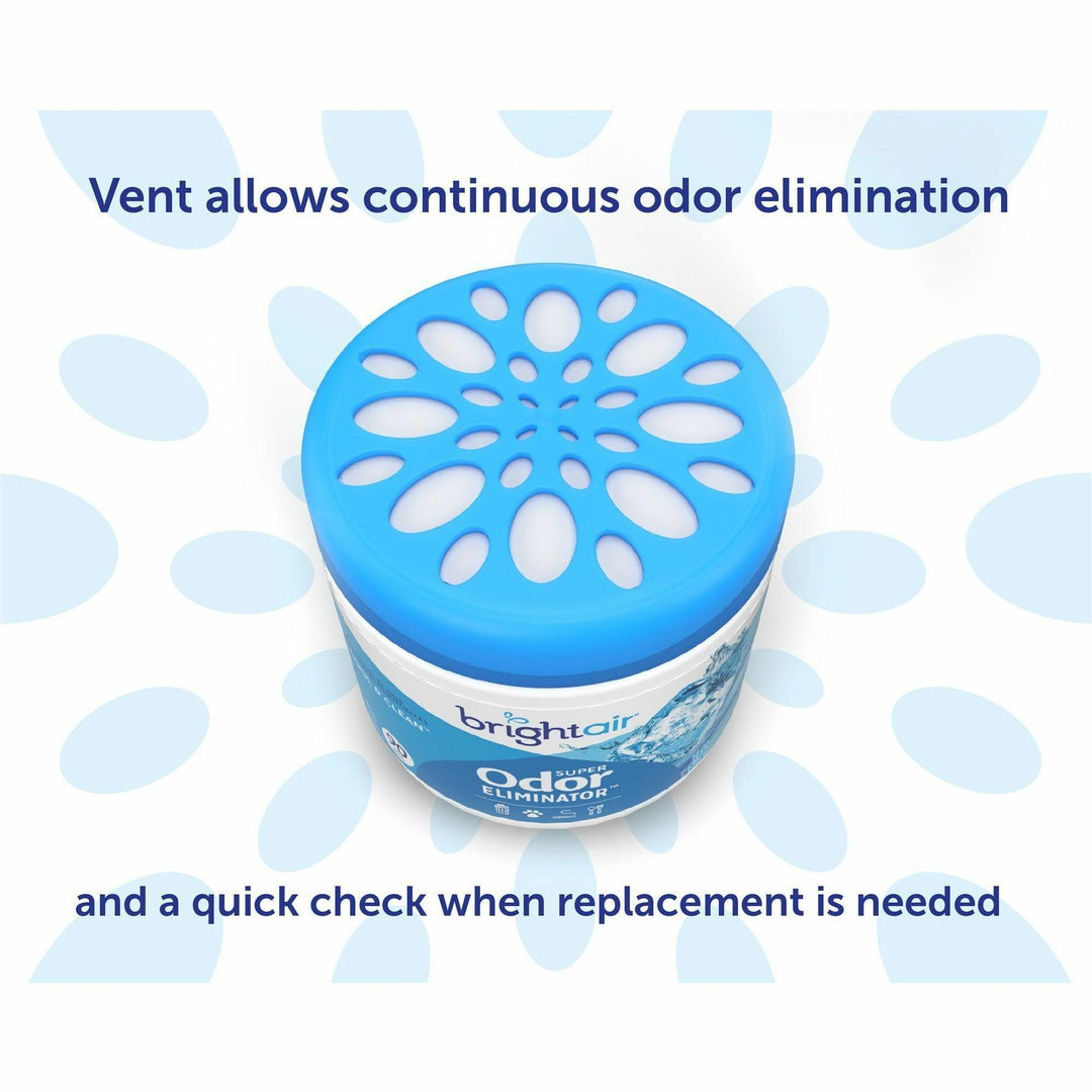 Image of Bright Air 900090 Super Odor Eliminator Air Freshener, Gel, 450 ft?, 14 fl oz (0.4 quart), Cool, Clean, 90 Day, 1 Each