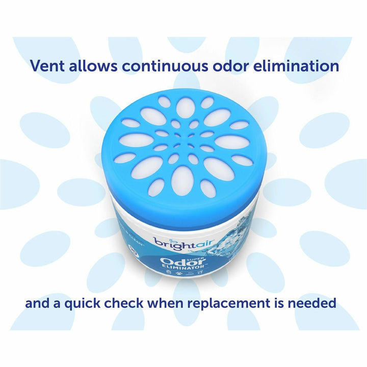 Image of Bright Air 900090 Super Odor Eliminator Air Freshener, Gel, 450 ft?, 14 fl oz (0.4 quart), Cool, Clean, 90 Day, 1 Each
