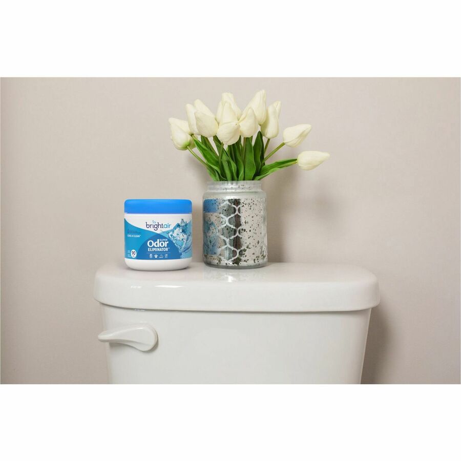Image of Bright Air 900090 Super Odor Eliminator Air Freshener, Gel, 450 ft?, 14 fl oz (0.4 quart), Cool, Clean, 90 Day, 1 Each
