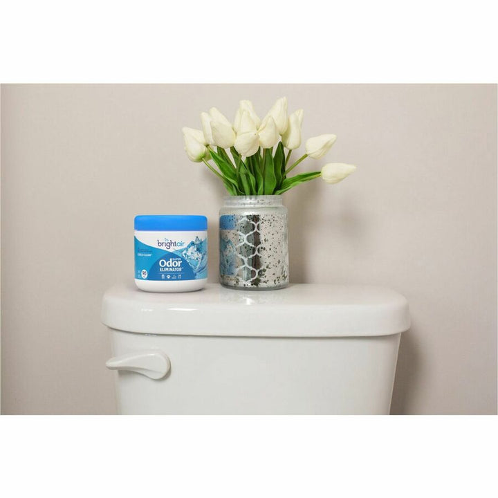 Image of Bright Air 900090 Super Odor Eliminator Air Freshener, Gel, 450 ft?, 14 fl oz (0.4 quart), Cool, Clean, 90 Day, 1 Each