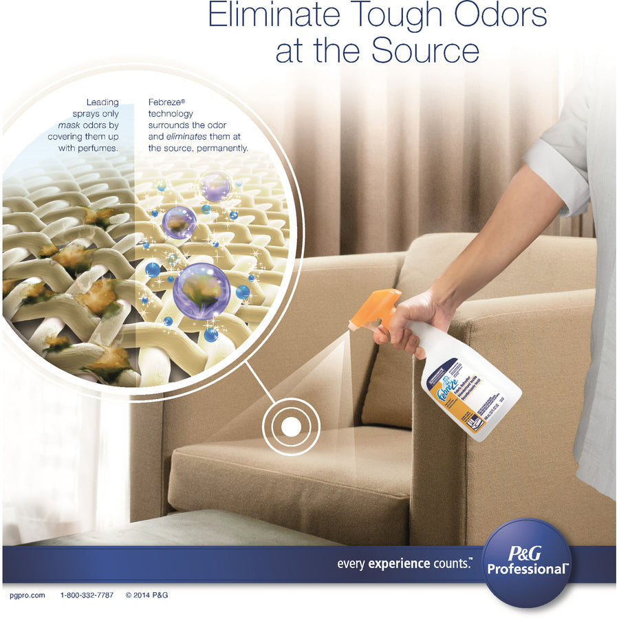 Image of Febreze 33032 Fabric Refresher Refill, 128 fl oz (4 quart), Fresh Scent, White Bottle, 1 Each
