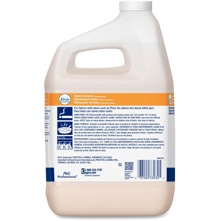 Image of Febreze 33032 Fabric Refresher Refill, 128 fl oz (4 quart), Fresh Scent, White Bottle, 1 Each