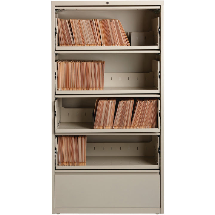 Image of Lorell Lateral File, RCD, 5-Drawer, 36"x18-5/8"x68-3/4", Putty