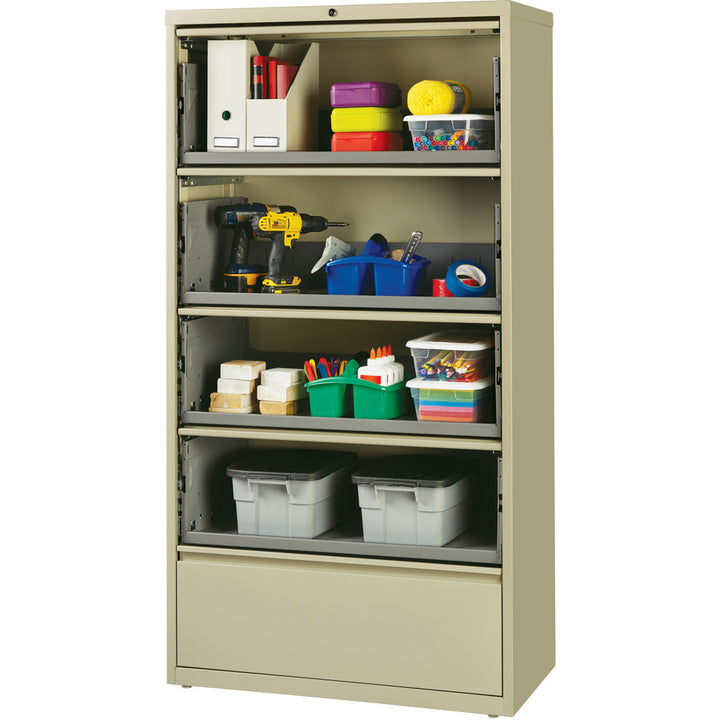 Image of Lorell Lateral File, RCD, 5-Drawer, 36"x18-5/8"x68-3/4", Putty