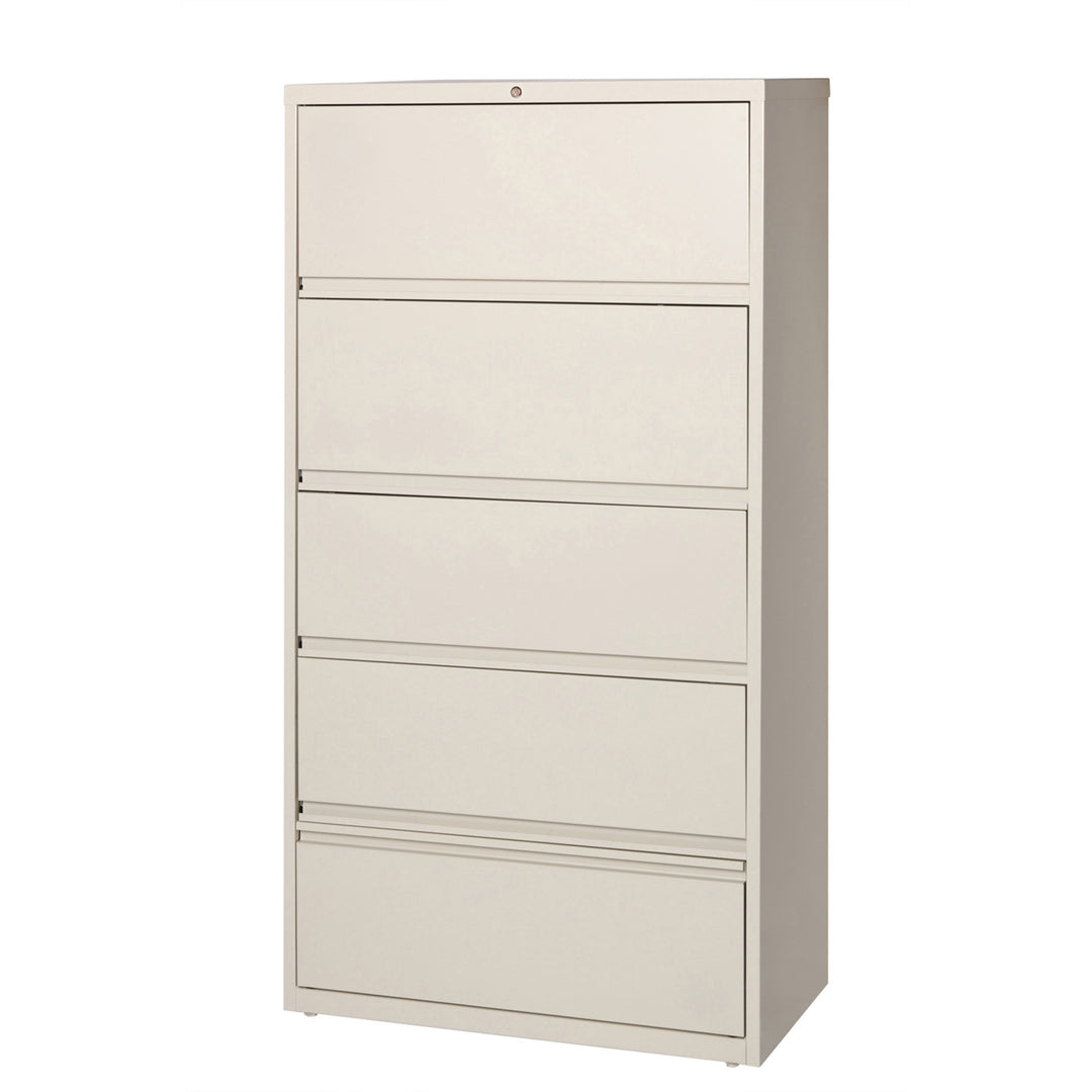 Image of Lorell Lateral File, RCD, 5-Drawer, 36"x18-5/8"x68-3/4", Putty