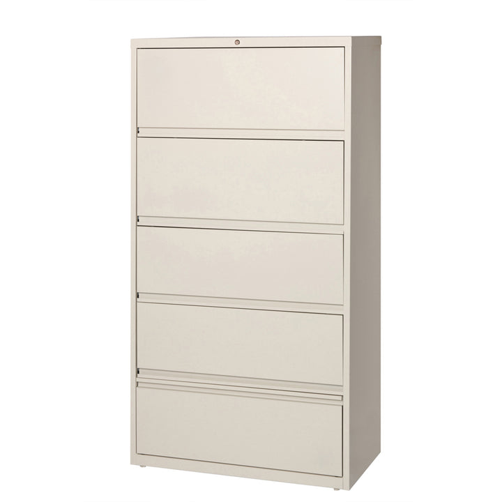 Image of Lorell Lateral File, RCD, 5-Drawer, 36"x18-5/8"x68-3/4", Putty
