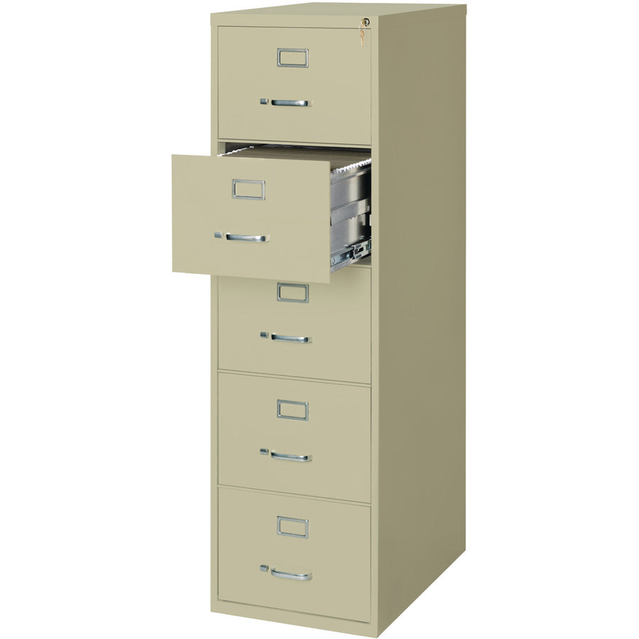 Image of Lorell Vertical File, 5-Drawer, Lgl, 18"x26-1/2"x61-3/8", Putty