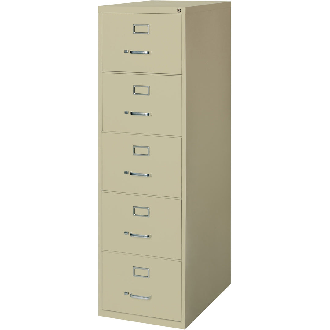 Image of Lorell Vertical File, 5-Drawer, Lgl, 18"x26-1/2"x61-3/8", Putty