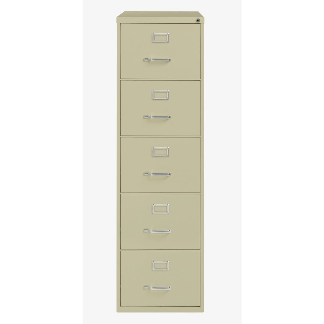 Image of Lorell Vertical File, 5-Drawer, Lgl, 18"x26-1/2"x61-3/8", Putty